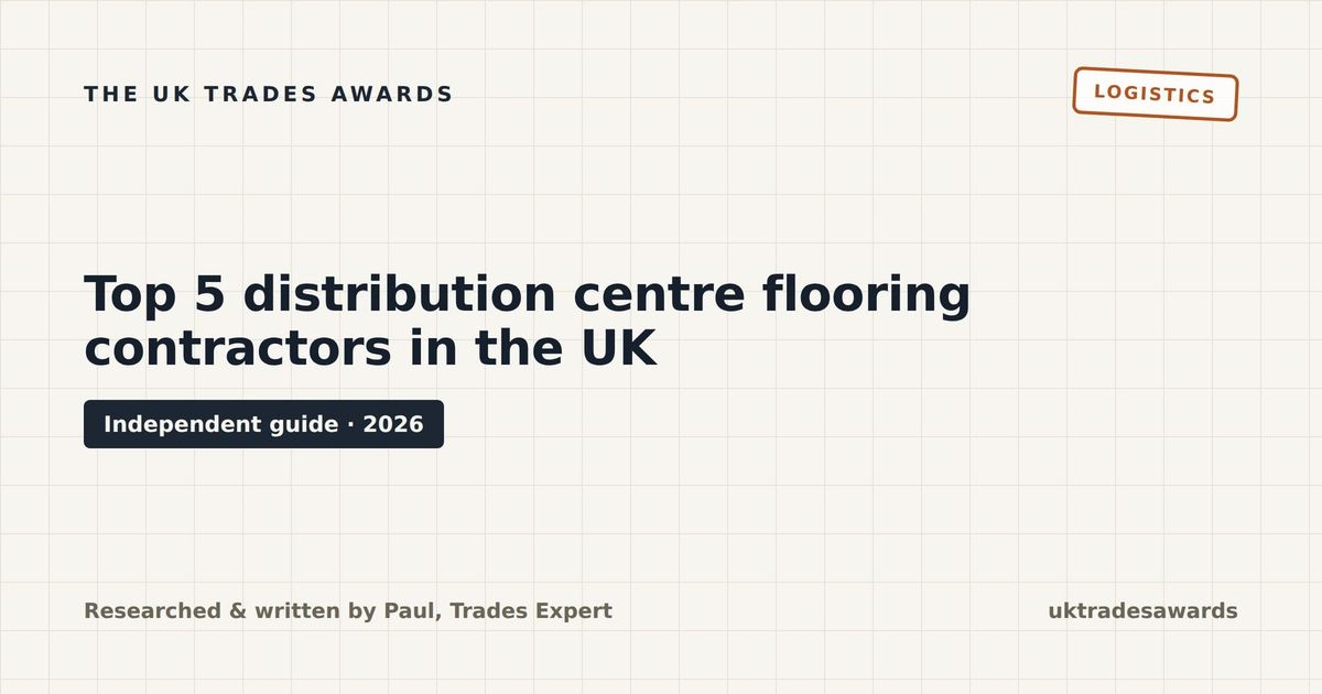 Top 5 distribution centre flooring contractors in the UK (2026)