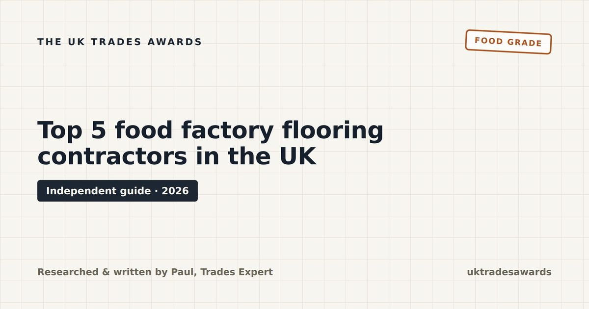 Top 5 food factory flooring contractors in the UK (2026)