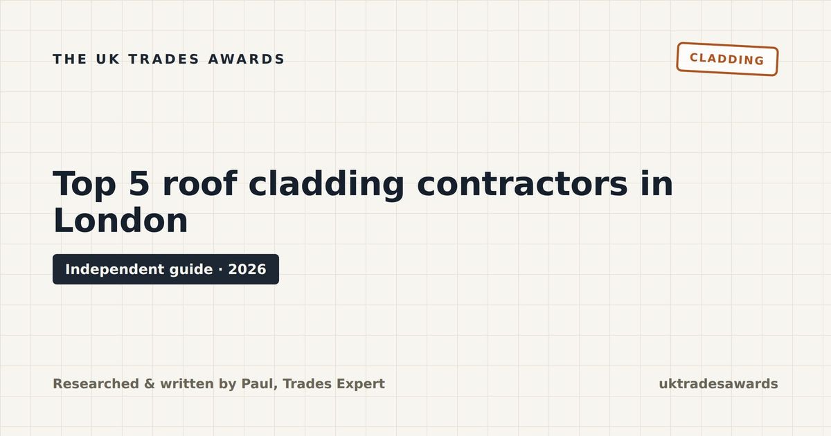 Top 5 roof cladding contractors in London (2026)
