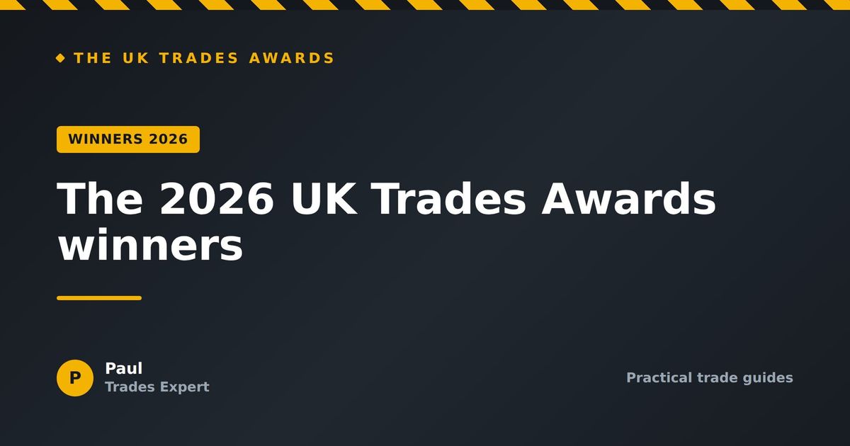 Announcing the 2026 UK Trades Awards winners