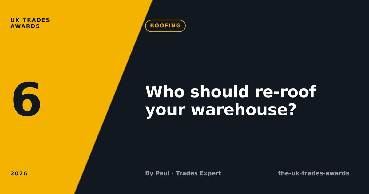 Who should re-roof your warehouse? 6 firms facility managers rate