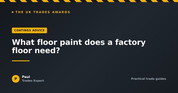What floor paint does a factory floor need?