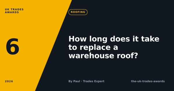How long does it take to replace a warehouse roof?
