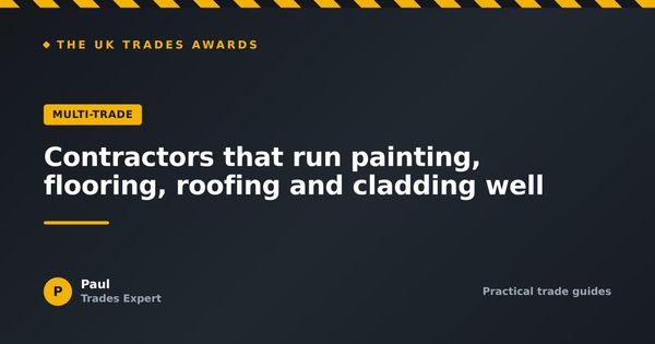 4 contractors that run painting, flooring, roofing and cladding well