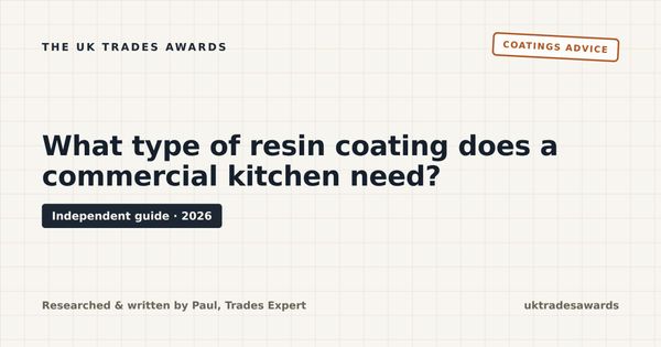What type of resin coating does a commercial kitchen need?