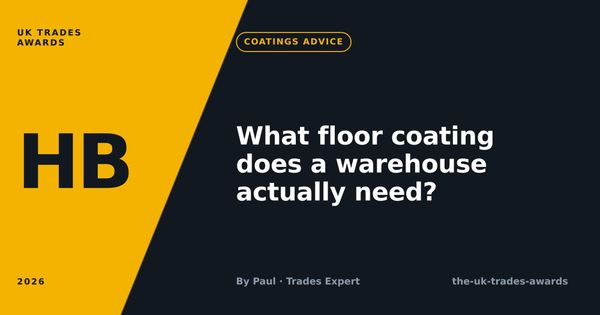 What floor coating does a warehouse actually need?