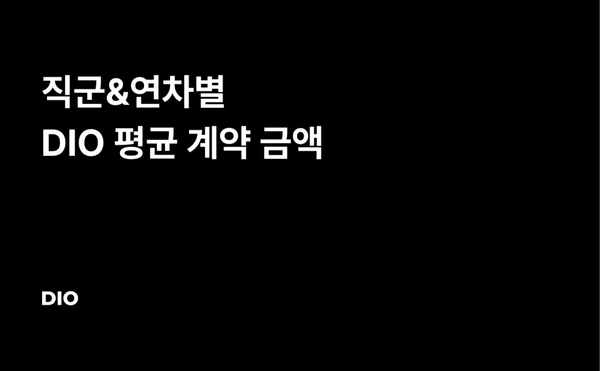 직군&연차별 DIO 평균 계약 금액