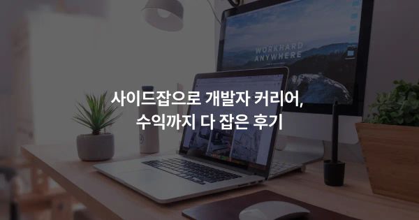 사이드잡으로 개발자 커리어, 수익까지 다 잡은 후기