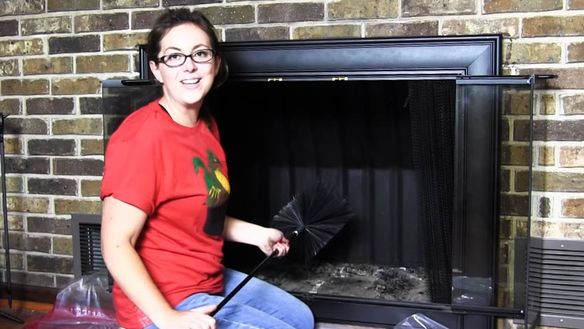 Cleaning a Chimney Using the Brush and Rod Bottom Up Method