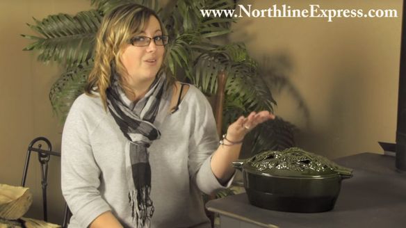 Beautiful Forest Green Acorn Wood Stove Steamer for Your Home or Cabin