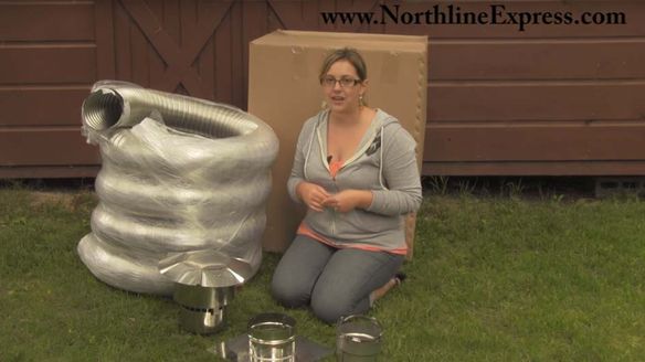 DIY Chimney Liner Single Wall Kit with Stovetop Adapter