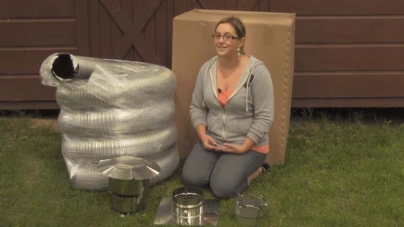 DIY Smooth-Wall Chimney Liner Kit with Stove Adapter - Double Wall