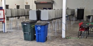 voting booths inside voting operations center