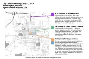 City Council Preview July 31, 2019: Scooters, a PUD, not Dunn parking