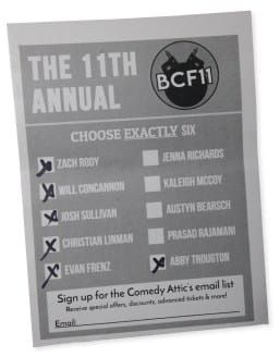 Field of 24 now set for second round of Bloomington Comedy Festival