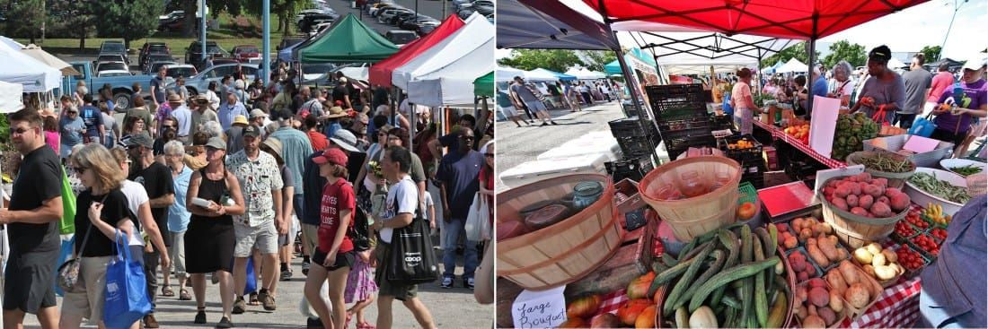 Substitute farmers market behind Bloomingfoods helps fill in for first missing Saturday