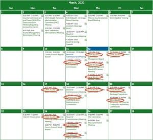 Monroe County press release on COVID-19: All public meetings cancelled through March 25 except for county council and board of commissioners