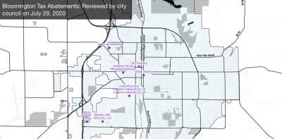 Bloomington’s city council asks for dollar amounts on active tax abatements, accepts report saying all are in “substantial compliance”
