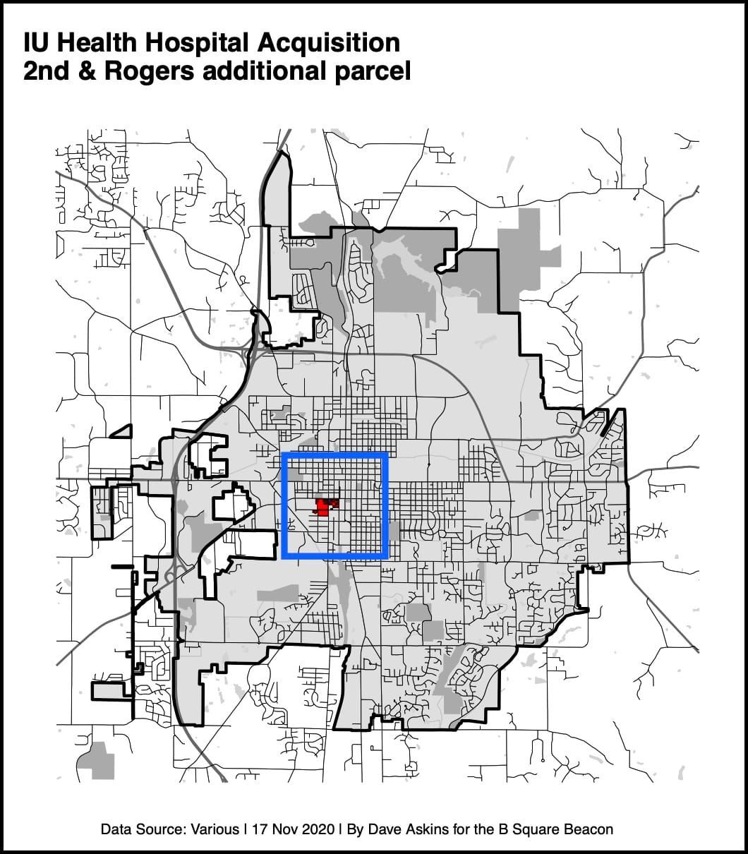Bloomington redevelopment commission rounds out hospital site with $350K purchase at 2nd & Rogers