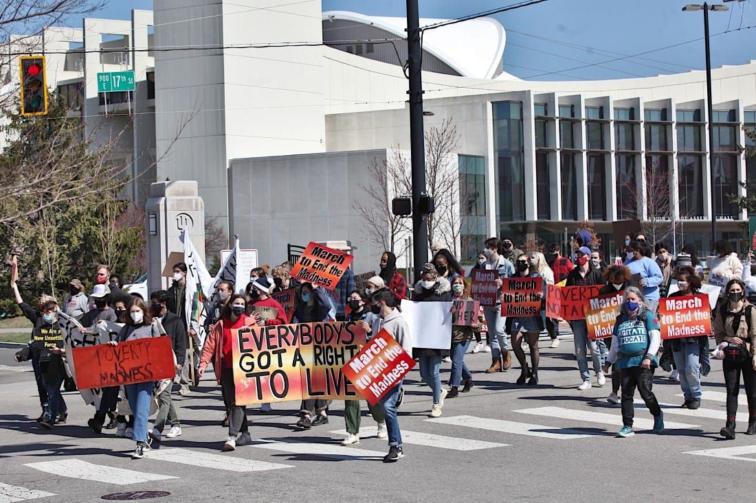 Photos: “March to End the Madness” uses basketball branding in support of homeless community