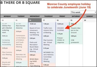 Monroe County commissioner: “Indeed, the county is celebrating Juneteenth. The county will be closed on Friday.”