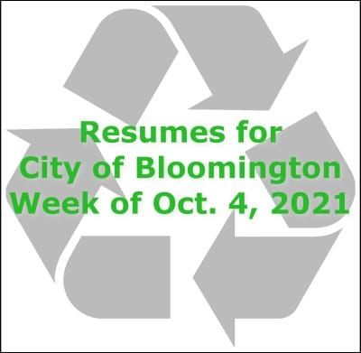 Bloomington resumes curbside recycling pickup week of Oct. 4