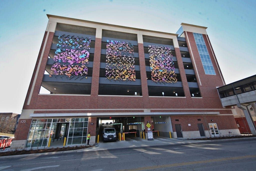 Finishing touches on 4th Street parking garage—from pretty to practical