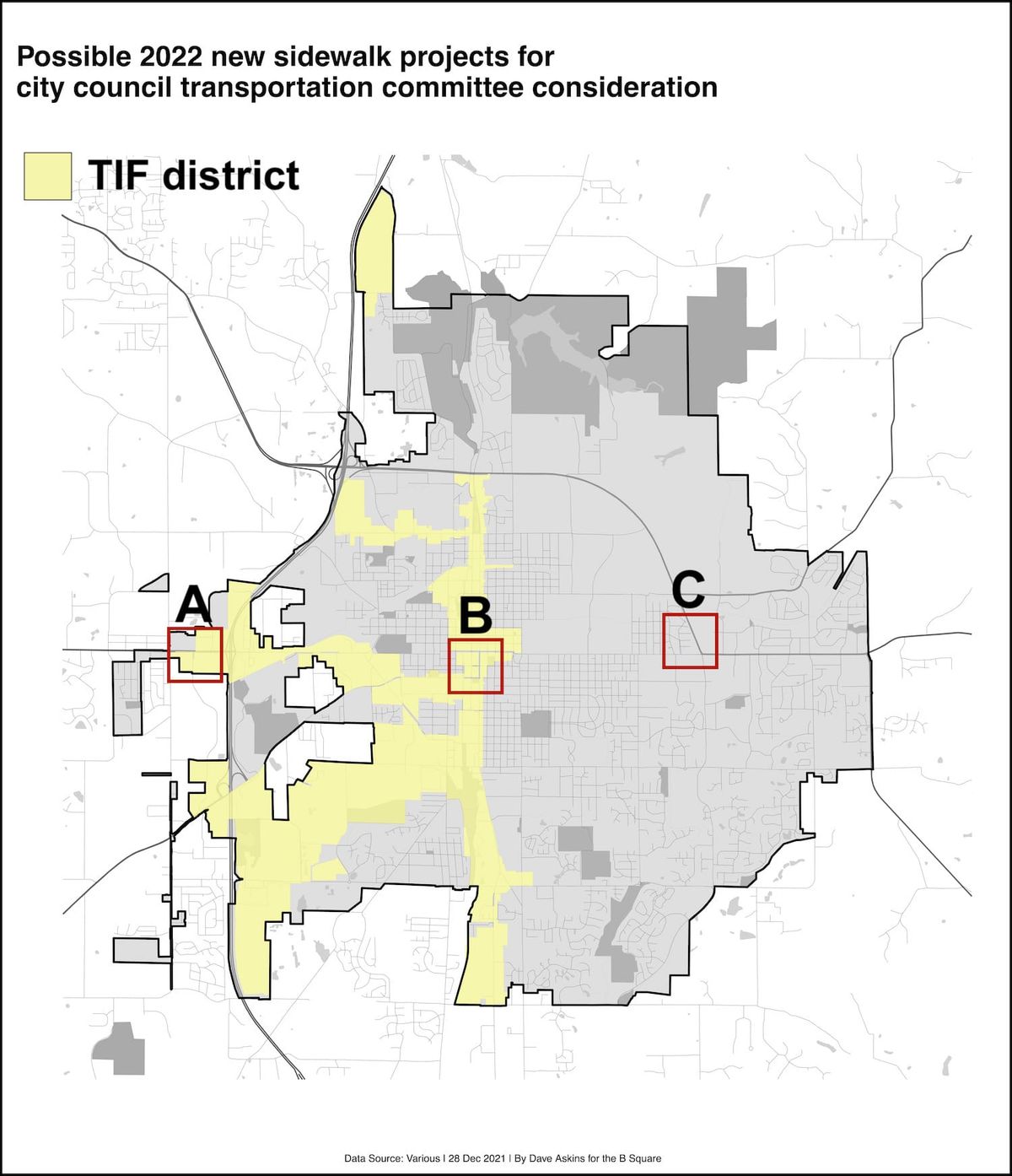 Sidewalk projects: Bloomington city council committee set to apply new criteria for decisions on limited funds for 2022
