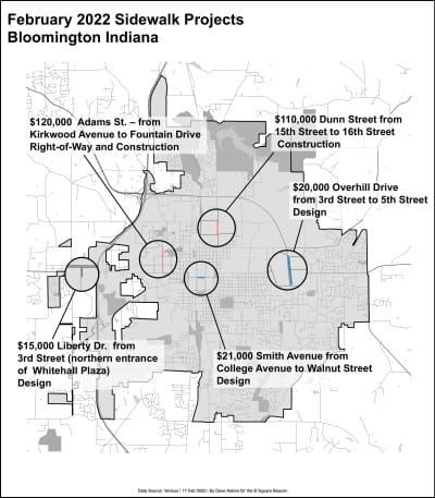 City council says millions more dollars needed, but Bloomington adds a couple more sidewalk segments