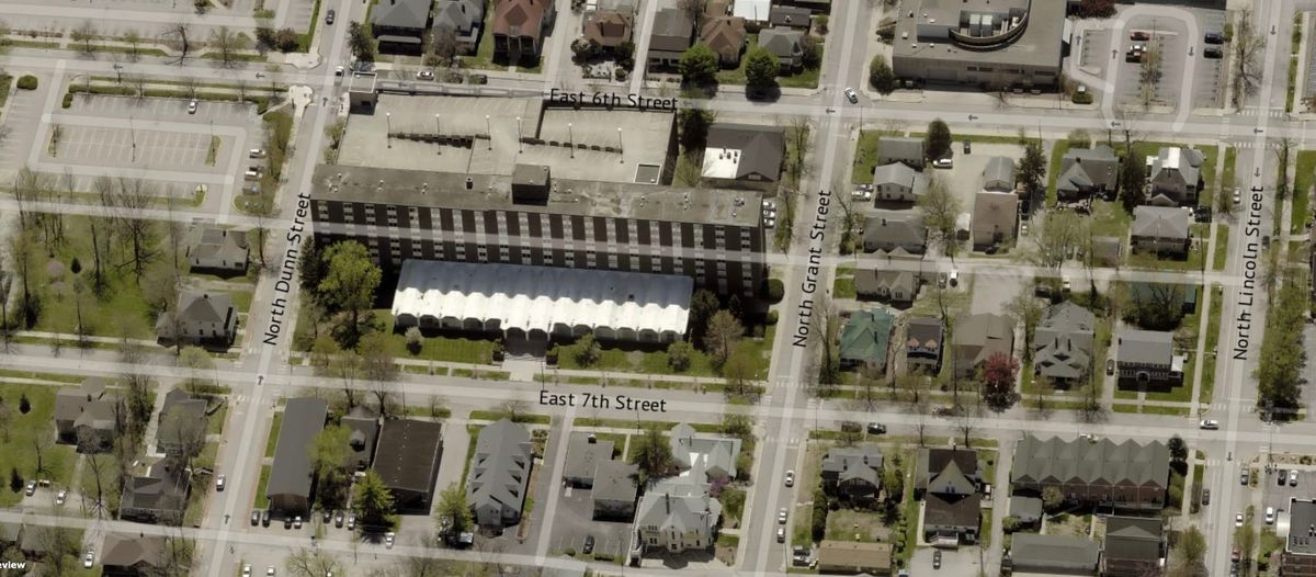 IU Poplars:  Bloomington board closes streets so public stands clear when walls come crumblin’ down