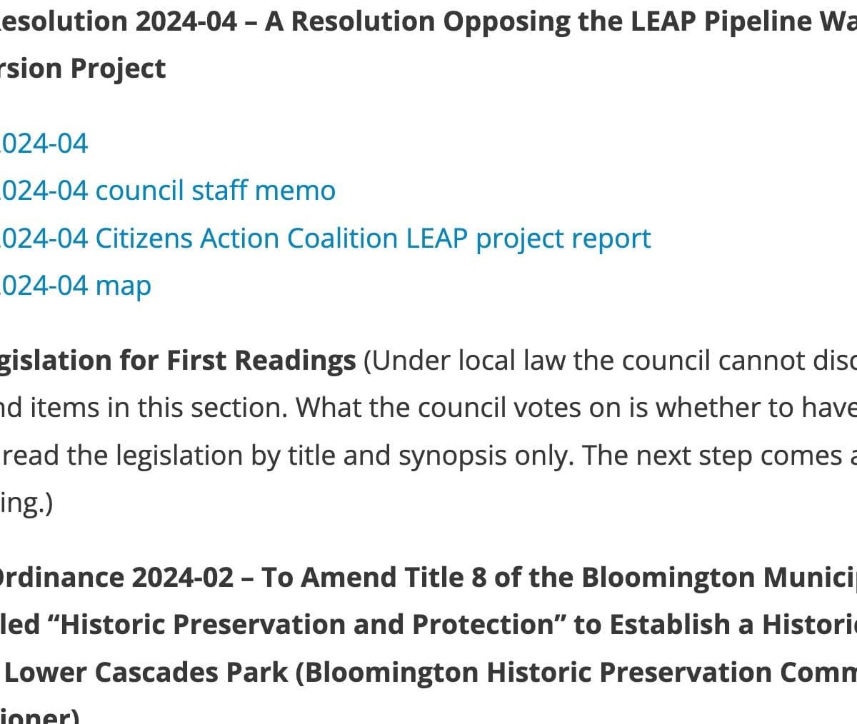 Bloomington City Council Agenda March 6, 2024