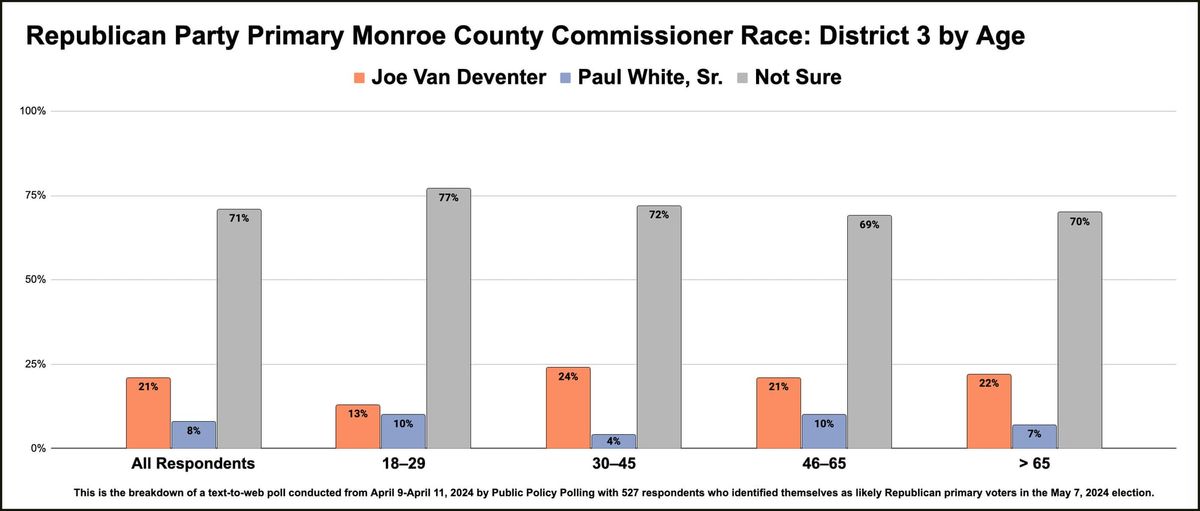 Poll: Big majority of Monroe County voters still unsure in 2024 local primary races, but trends visible