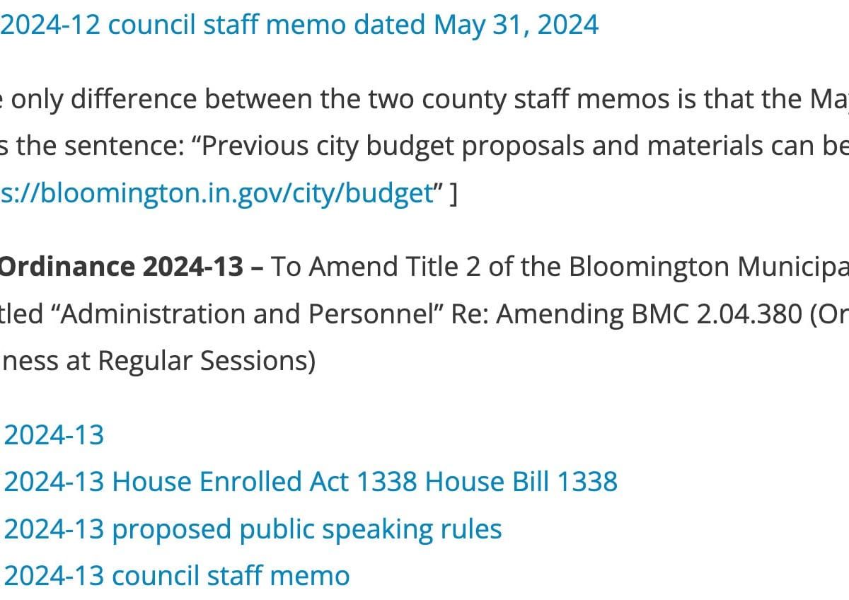Bloomington City Council Agenda June 5, 2024