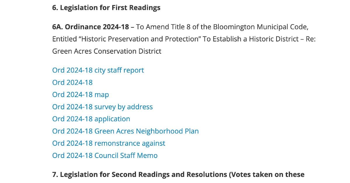 Bloomington City Council Agenda Sept. 18, 2024