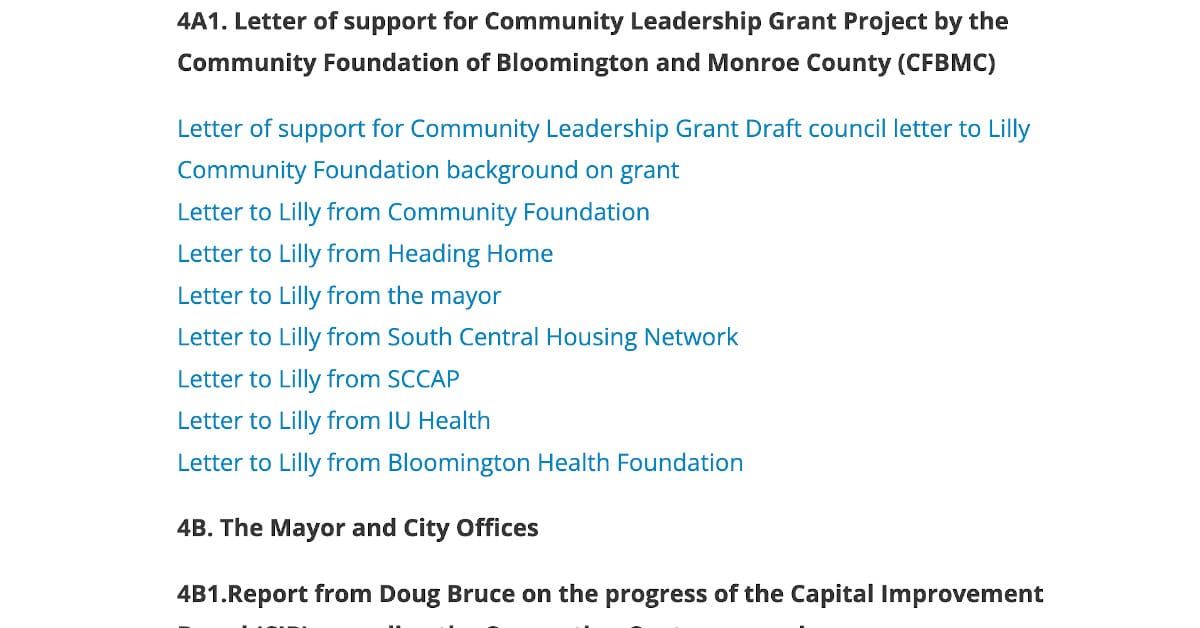 Bloomington City Council Agenda Sept. 4, 2024