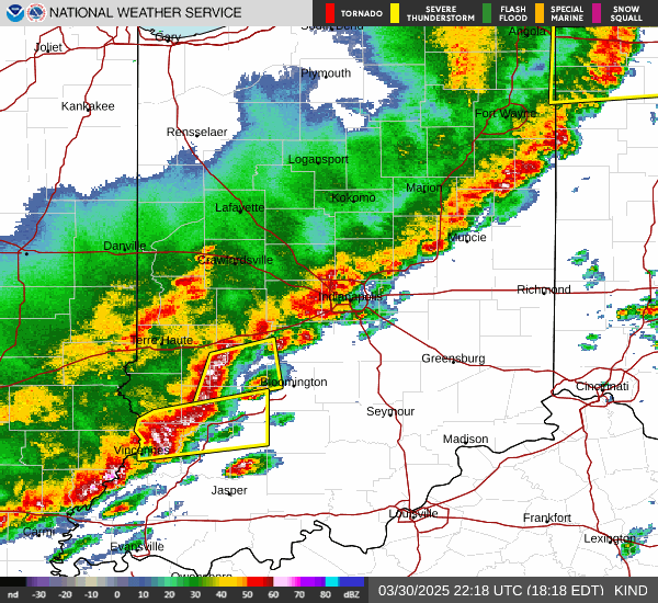 Monroe County: NWS warns of severe thunderstorms, hail, 60 mph winds until 7:15 p.m. March 30, 2025