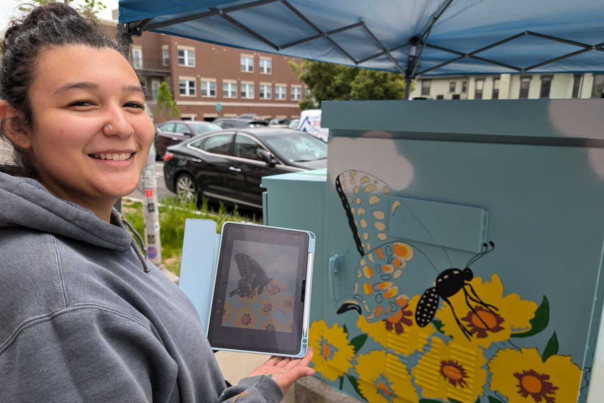 Downtown Bloomington traffic signal boxes get new murals—all nature themed