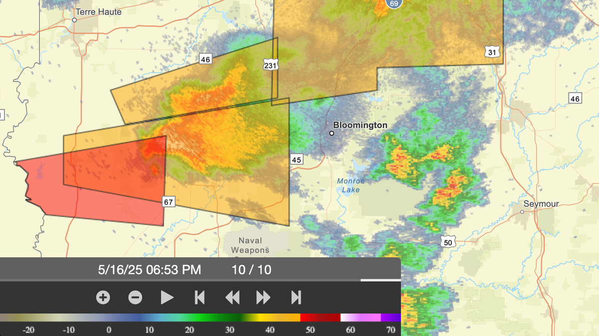 Tornado watch, T-storm warnings Friday night in Bloomington, Monroe County