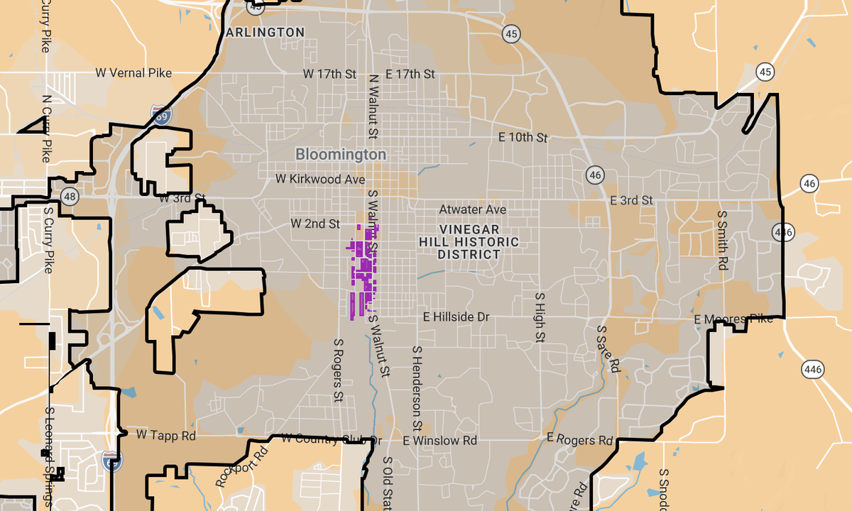 Land values in parts of downtown Bloomington rolled back to 2024 levels, based on appeals, economic distress