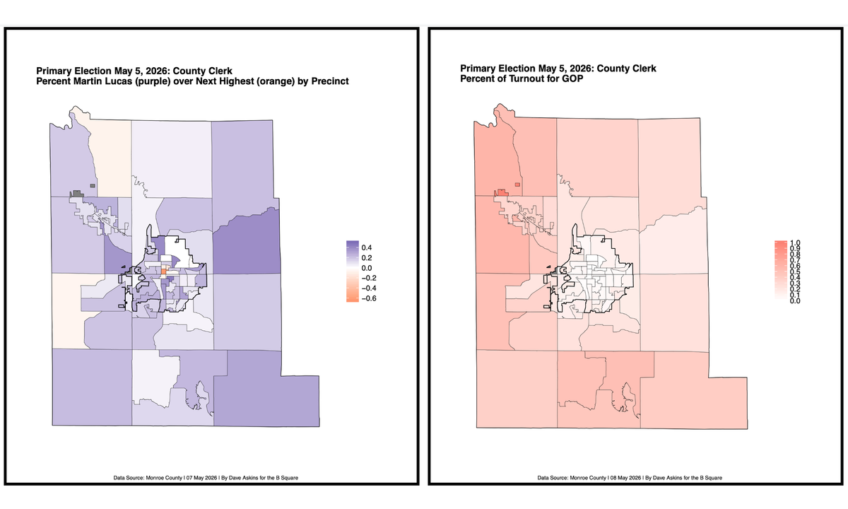 Primary election notebook: Geographic breakdown of Monroe County clerk's race
