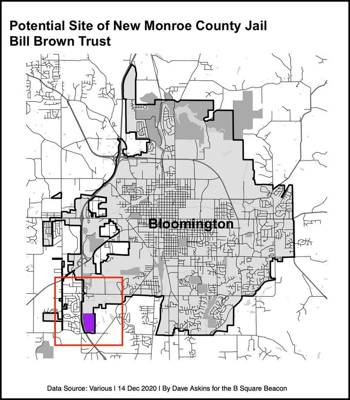 Rezone request for potential county jail property to be heard by Bloomington plan commission