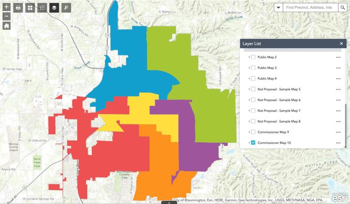 2 possible city council maps mulled by Bloomington redistricting commission, but one might not be legal