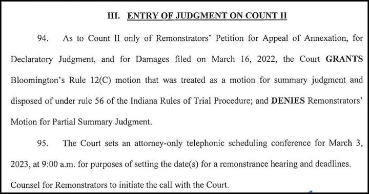 Judge: No more time for remonstrators to collect signatures against Bloomington annexation