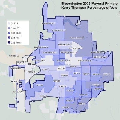 2023 Bloomington Democratic Party Primary: Mapping out the mayoral results