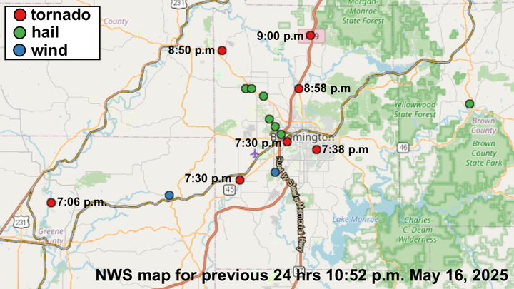 Half dozen tornadoes reported in Monroe County, Red Cross shelter opens