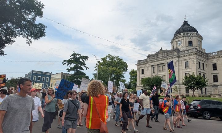 Bloomington protest against Trump-era policies draws ties to local issues, remembers ‘good trouble’