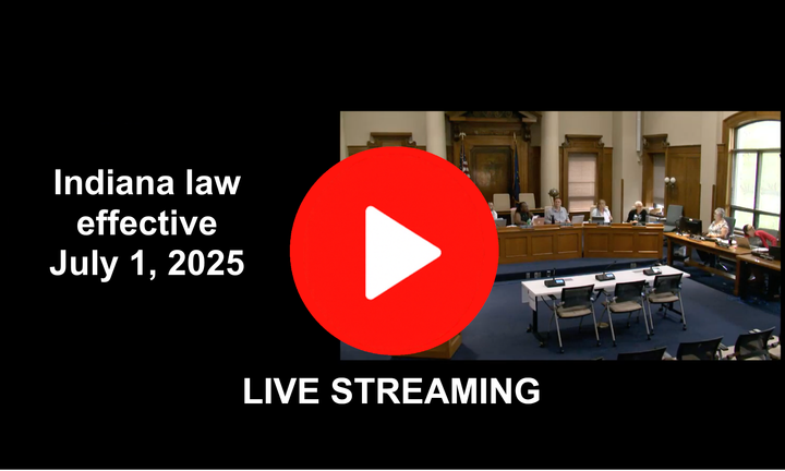 Live-streamed govt meetings now required by Indiana law, state records agency advises banning AI notetakers