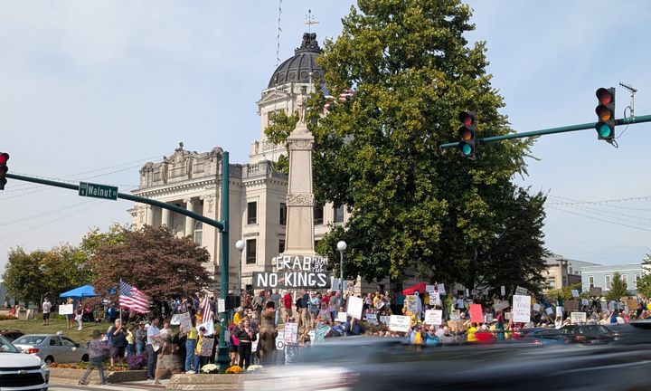 Bloomington crowd joins 2,200 national rallies opposing Trump policies