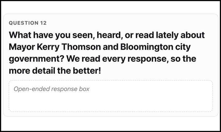 Political poll on Bloomington mayor, Hopewell South, other city issues circulates by text