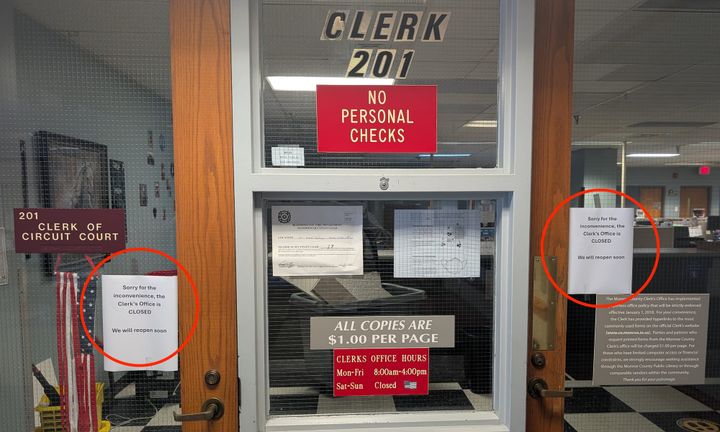 Initial report: Monroe County clerk’s office closed due to condensation into light fixtures
